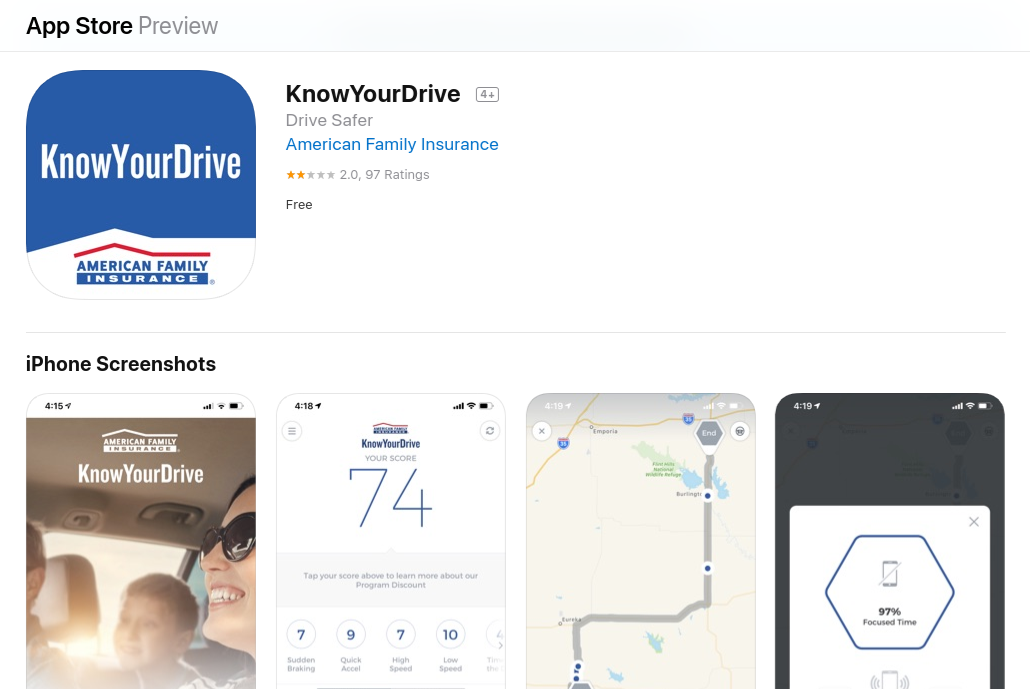 American Family KnowYourDrive iOS