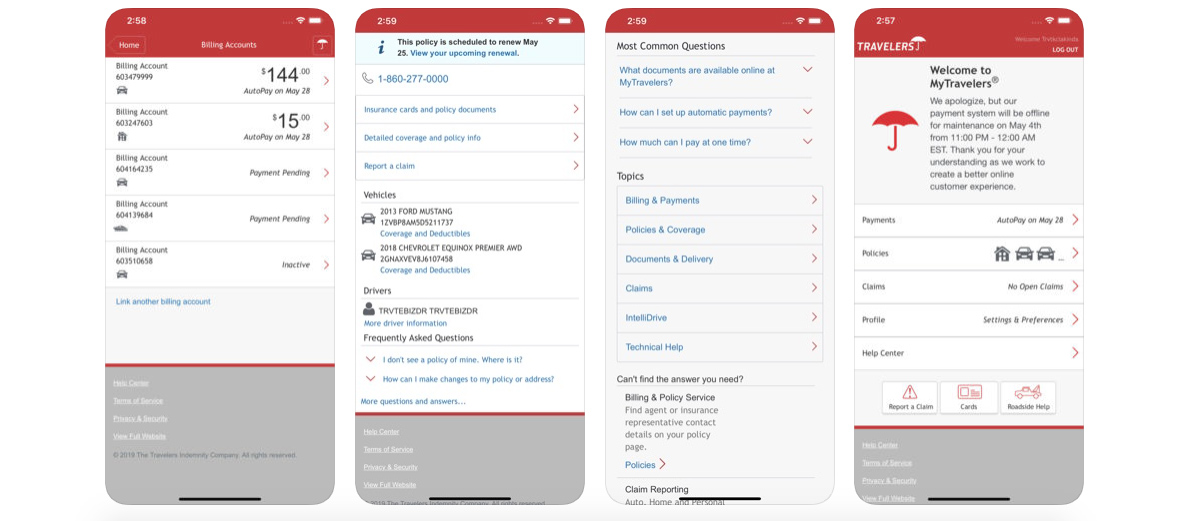 Travelers insurance auto insurance mobile app