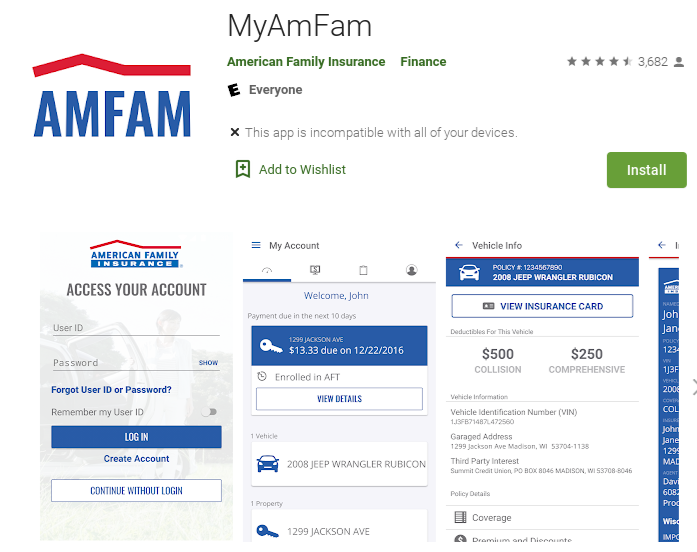 American Family MyAmFam Google Play