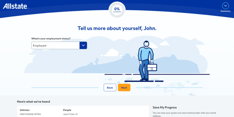 Allstate Get a Quote Employment Status
