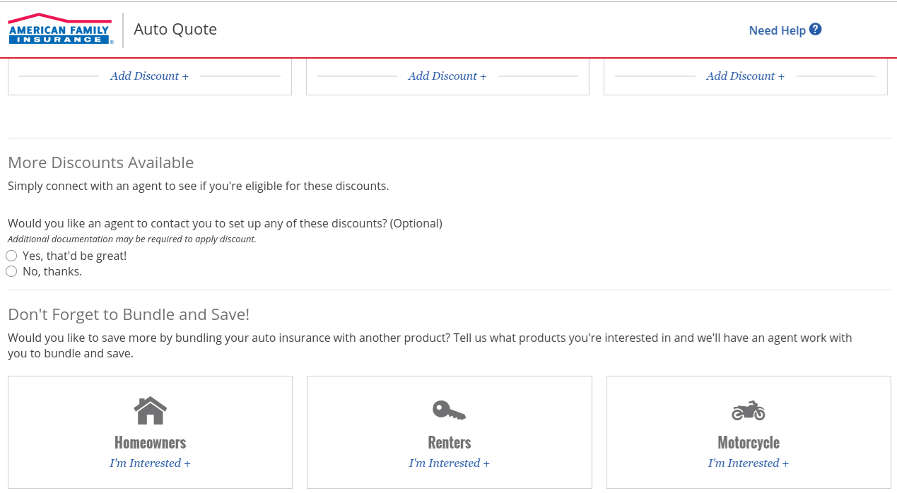 American Family Get a Quote Discounts