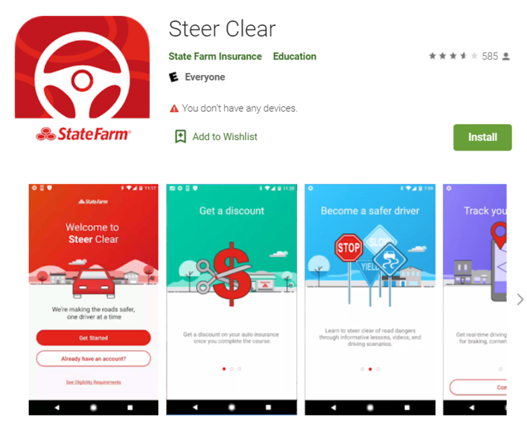 State Farm Steer Clear App