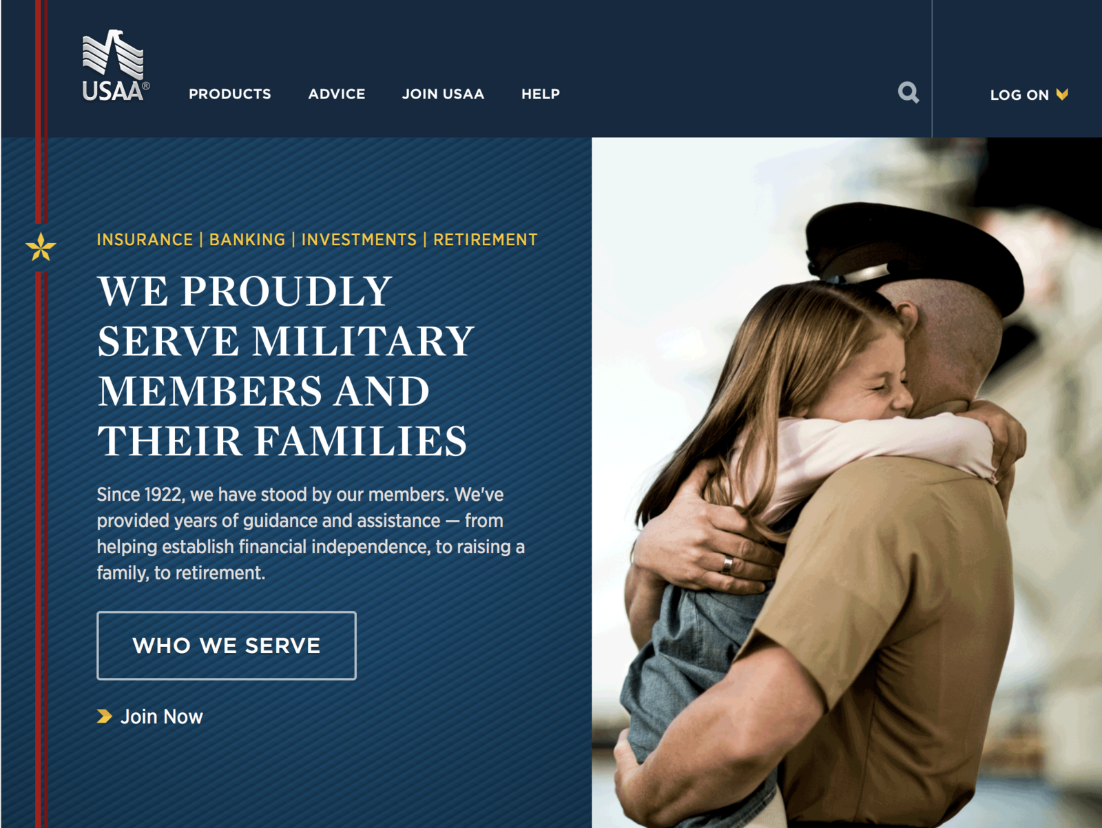 USAA home page