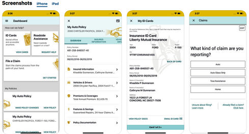 LibertyMutual iPhone App Screenshots