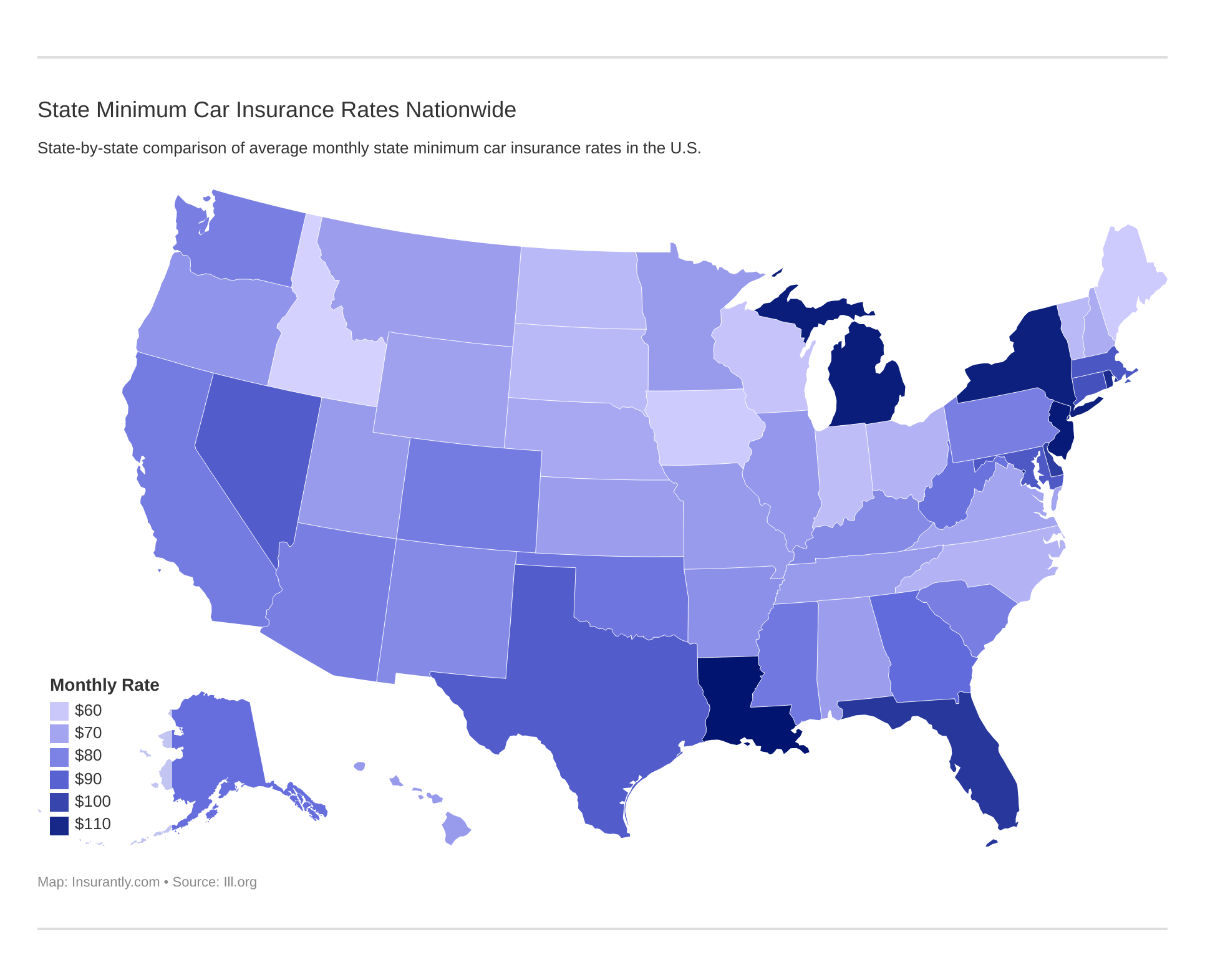 State Minimum Car Insurance Rates Nationwide